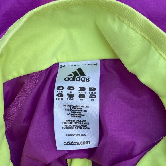 Adidas ClimaSpeed Lightweight Running Jacket Purple Yellow | Small - Picture 10 of 10